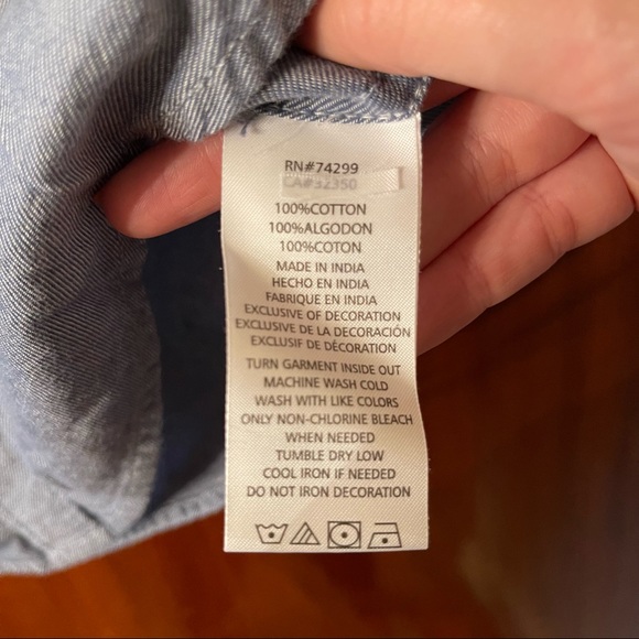 Lucky brand long sleeve denim button up - Picture 3 of 9